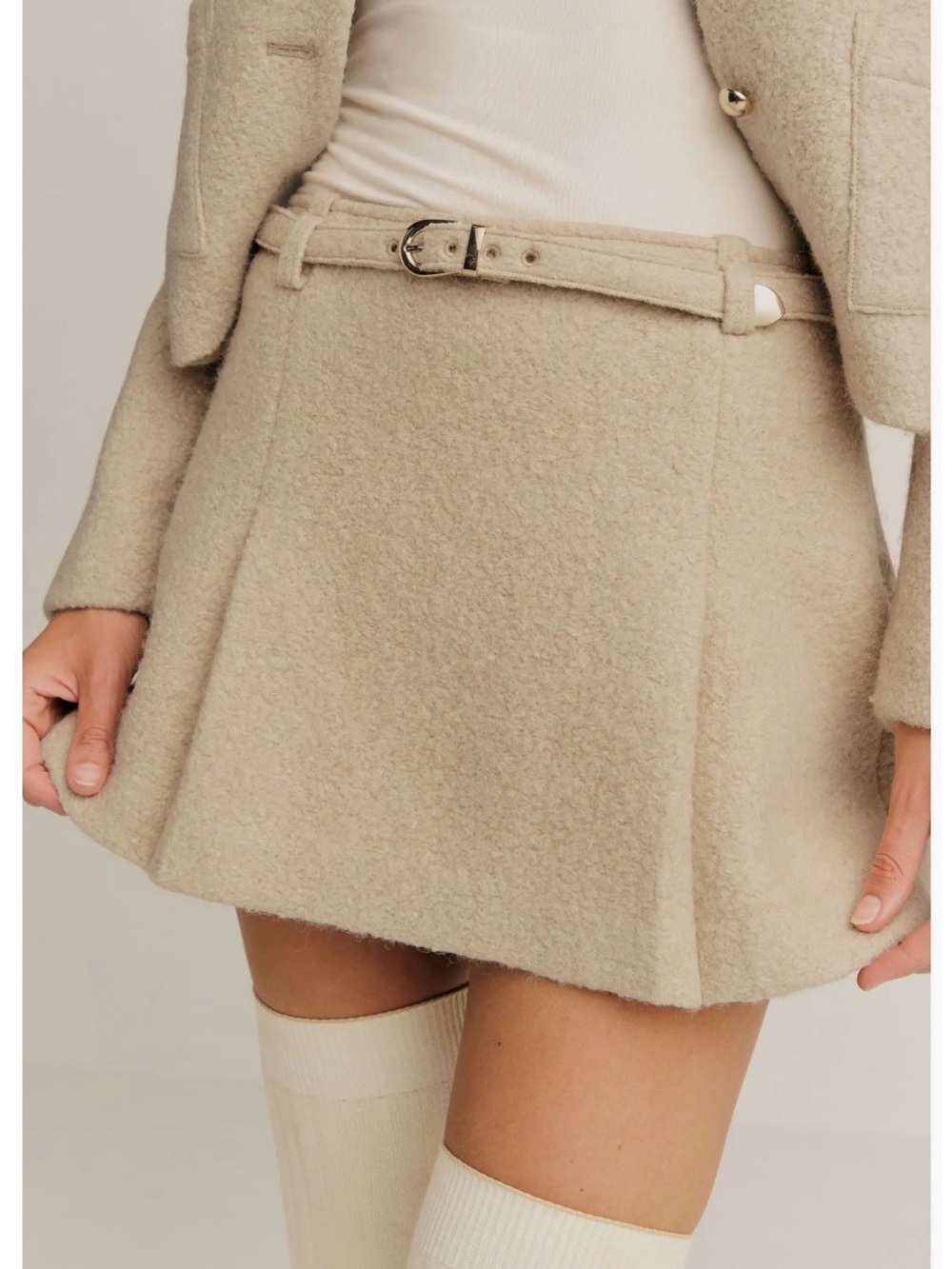 Reformation Rory Mini Skirt with Slim Belt